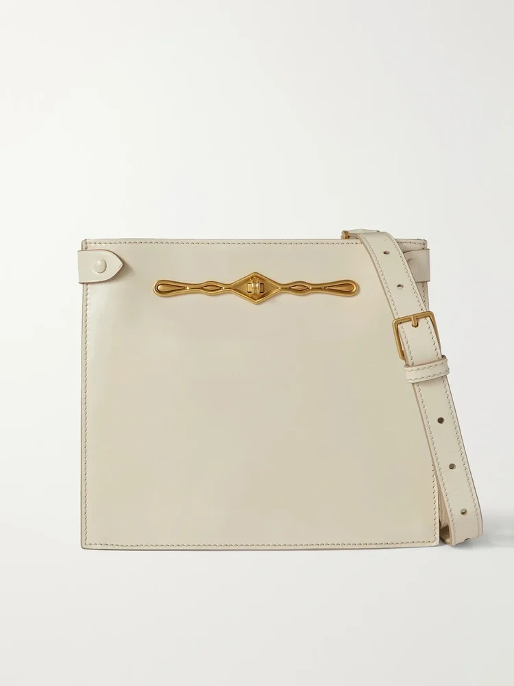 + Fernando Jorge Stowaway embellished glossed-leather shoulder bag
