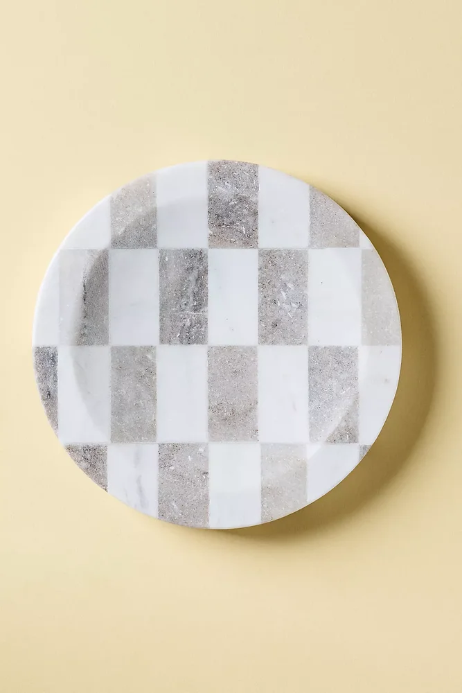 Round Marble Checkered Trinket