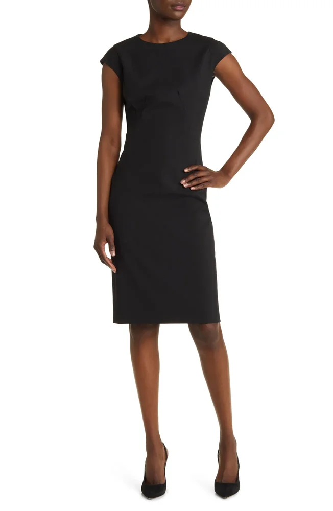 Dironah Virgin Wool Sheath Dress