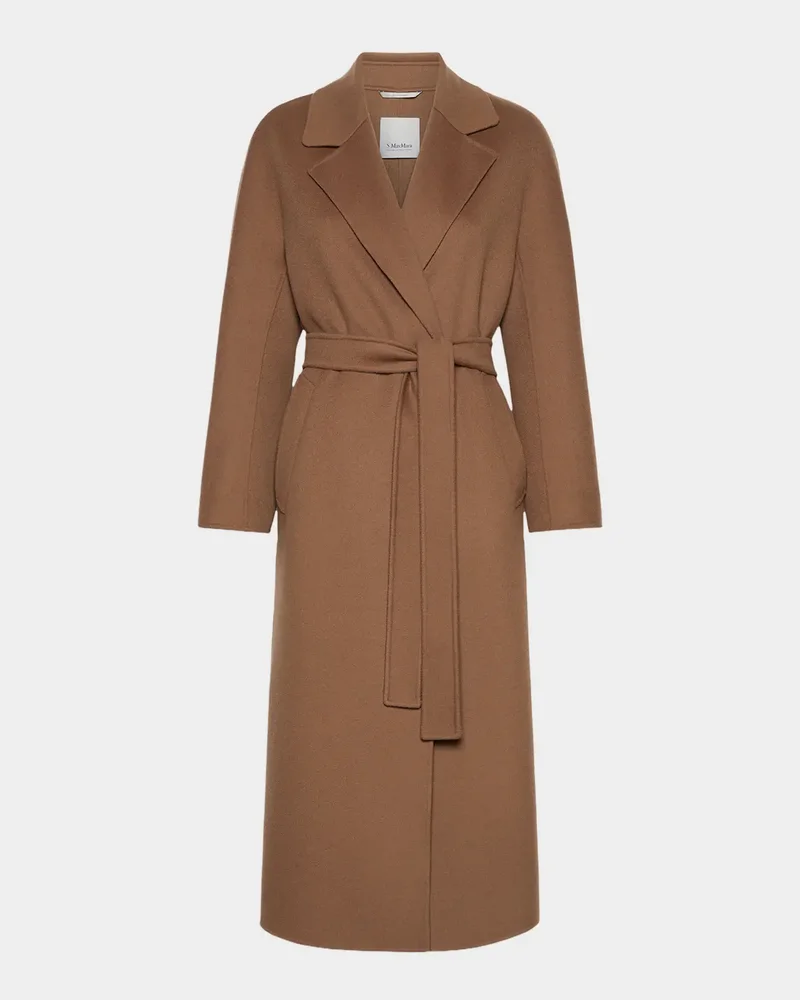Penelope Wrap-Front Wool Broadcloth Coat