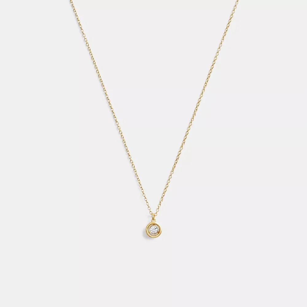 Halo Round Pendant Necklace