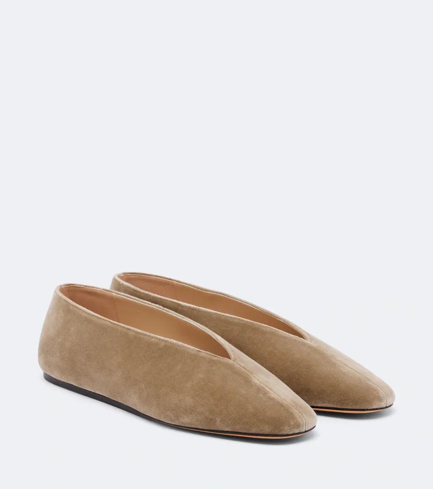 Olympia velvet ballet flats