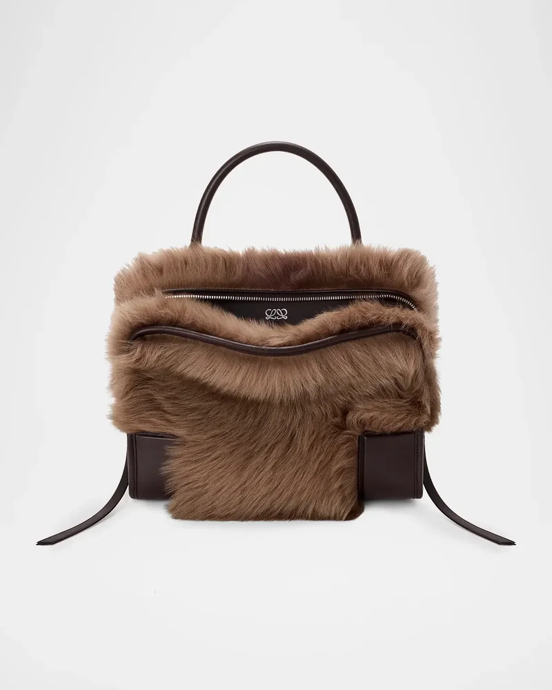 Amazona 180 Shearling Top-Handle Bag