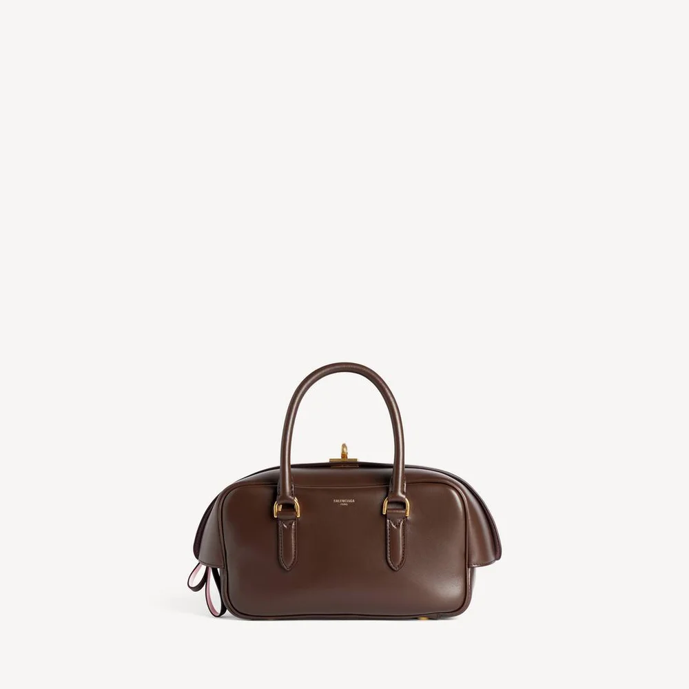 Balenciaga Le 7 Bowling Bag Small in Muscade