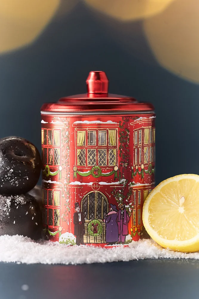 Floral Night Before Christmas Boxed Glass Candle
