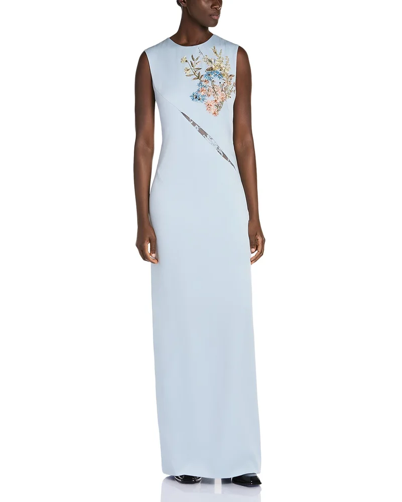 Pistachio Floral Embellished Dress