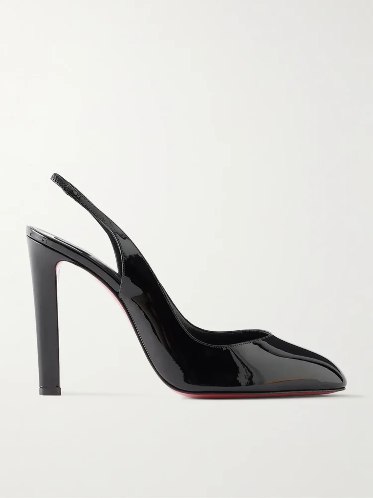 Fannylove 100 patent-leather slingback pumps