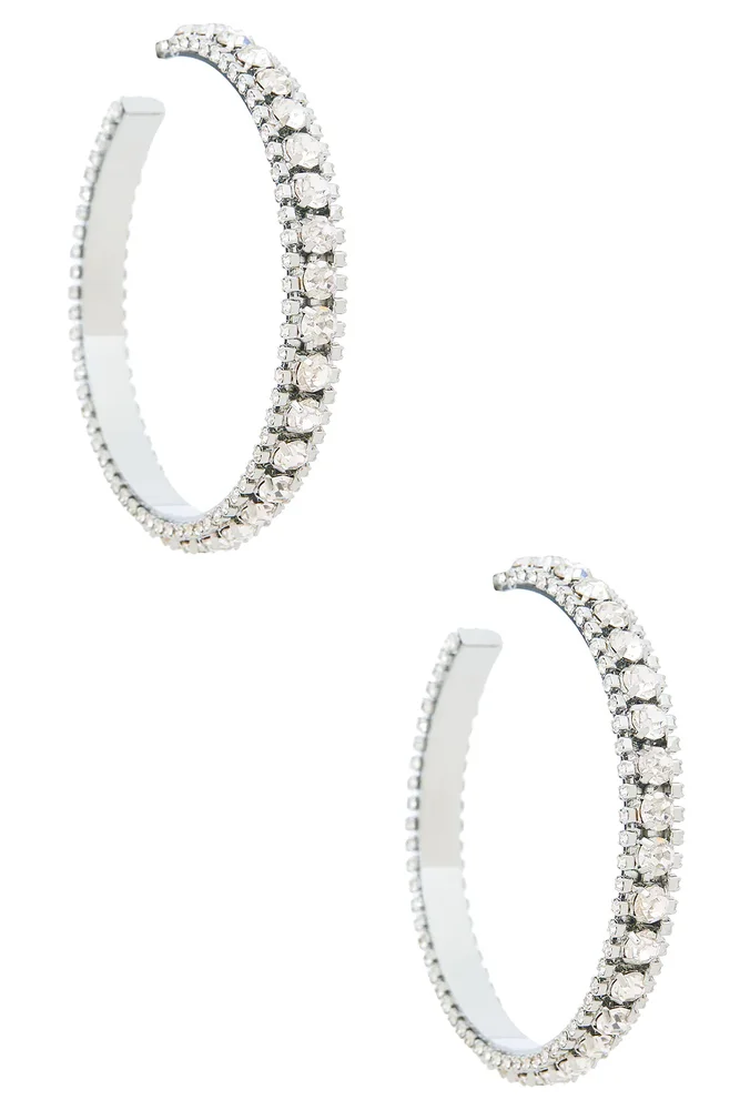 Large Crystal Hoop Earrings