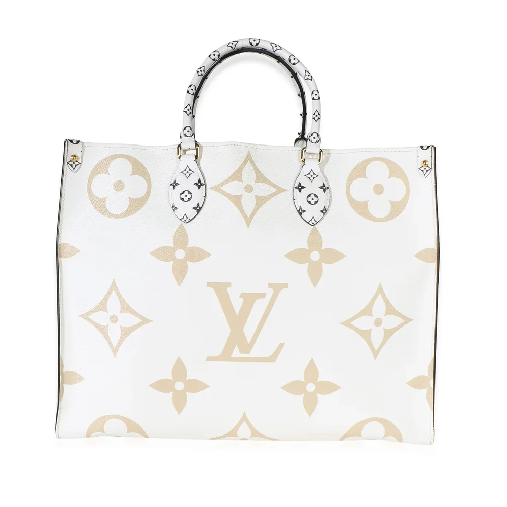 Louis Vuitton Kaki Beige Giant Monogram Canvas Onthego GM