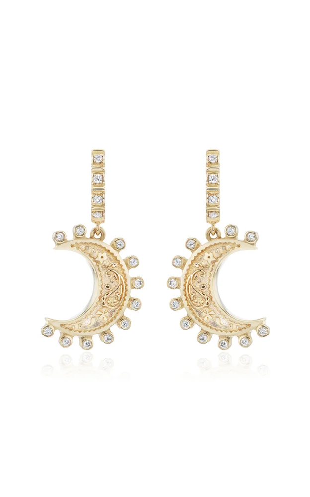 Small Southwestern Moon Earrings