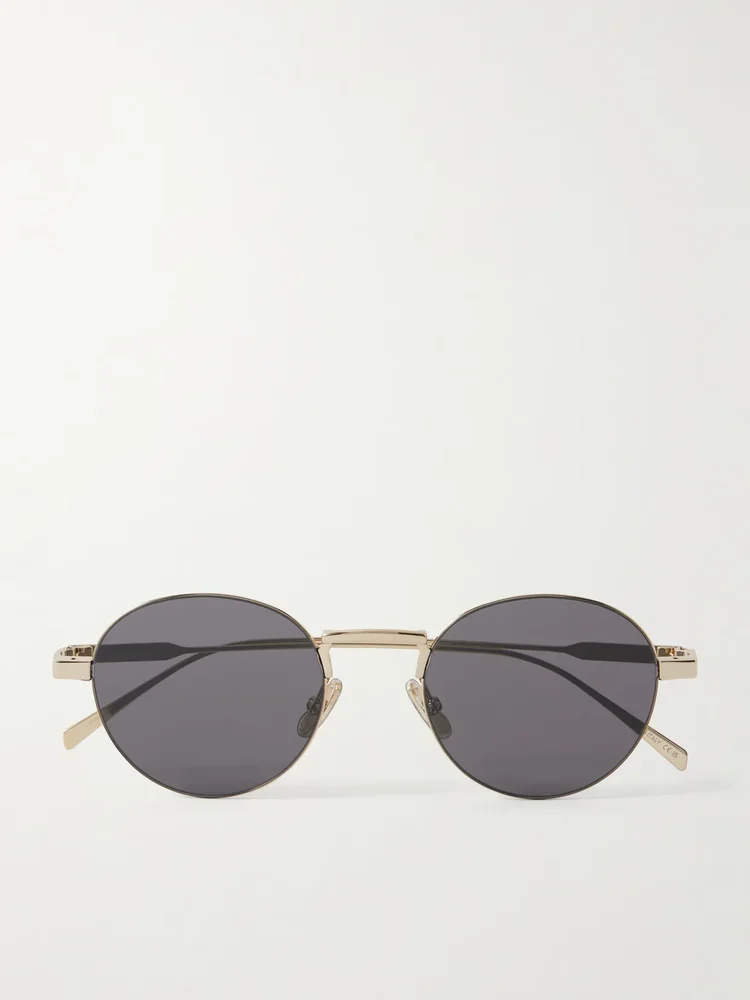 Oro round-frame gold-tone sunglasses