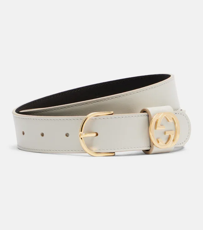 Interlocking G leather belt