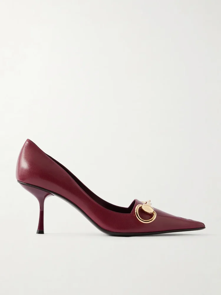 Boulevard horsebit-embellished leather pumps