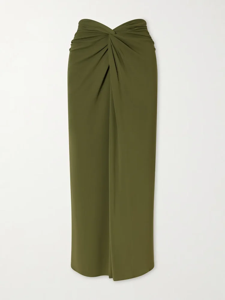Rebecca satin midi skirt