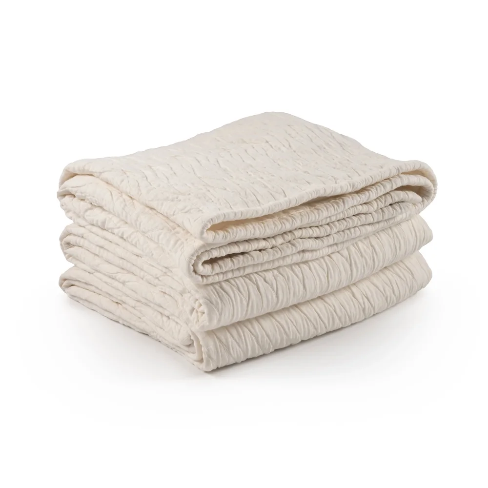 Shores Gauze Quilt in Dove White