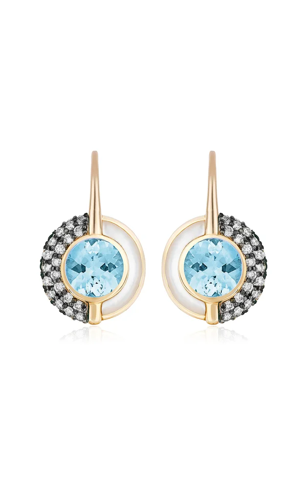 Sugar and Spice 14K Yellow Gold Multi-Stone Earrings