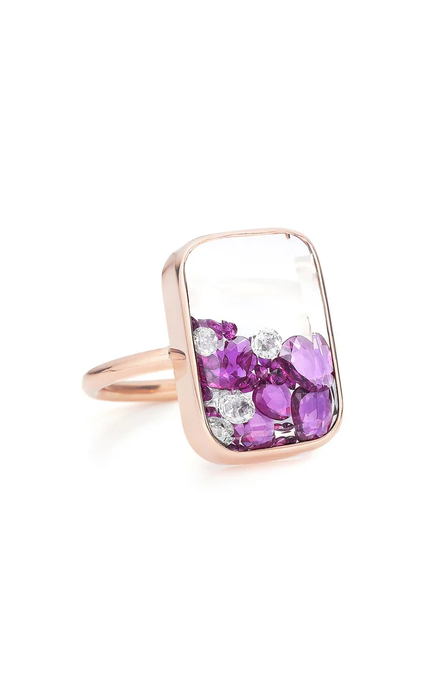 Ten Fourteen 18k Yellow Gold Ruby Diamond Ring