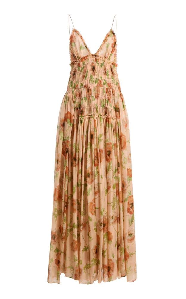 Atrani Silk Ruched Gown