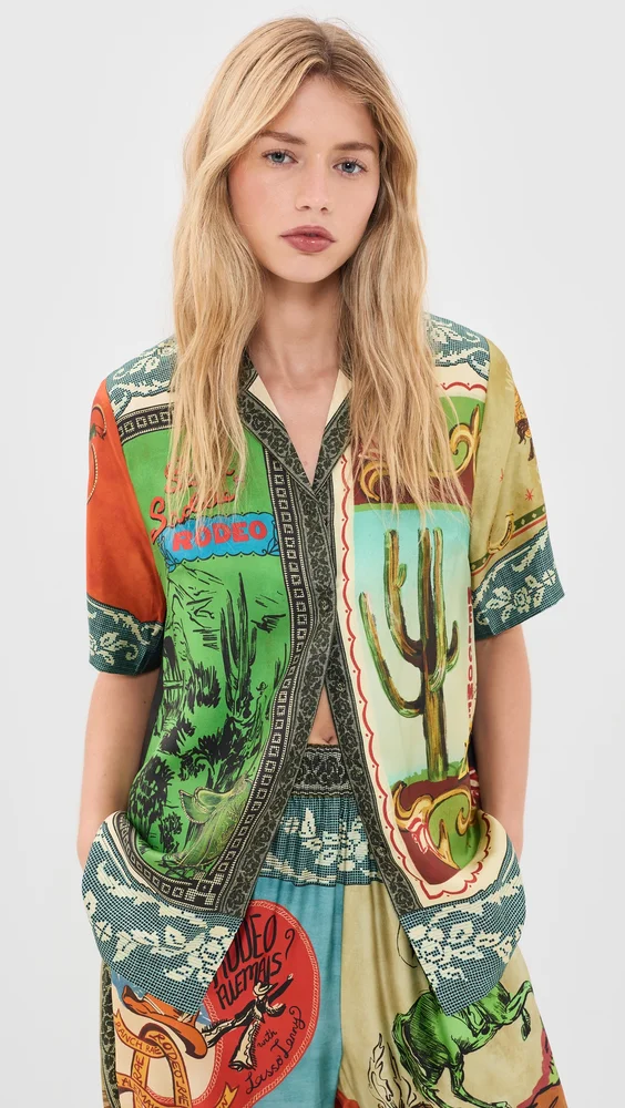 Ace Silk Button Down Shirt