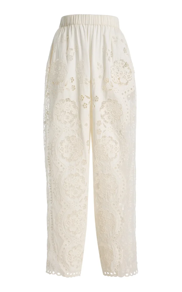 Gardener Embroidered Cotton Pants