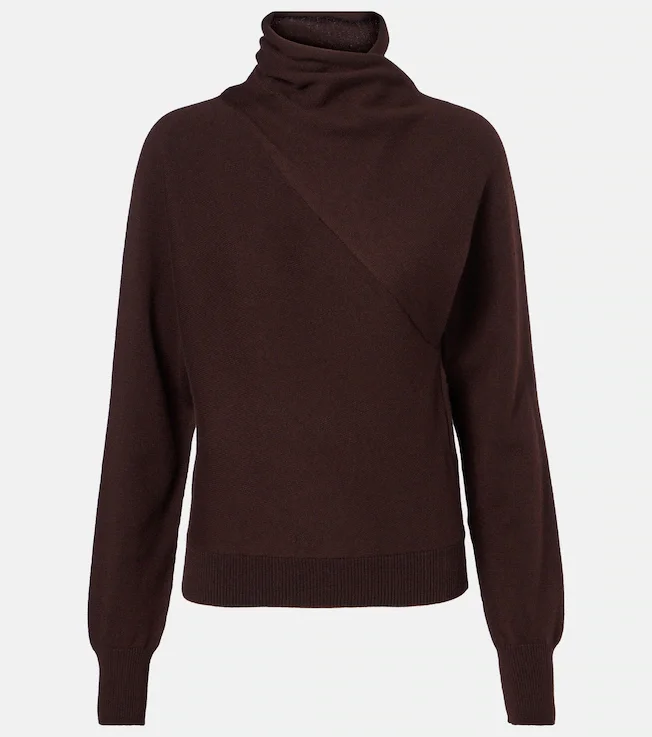 Cashmere and cotton turtleneck sweater