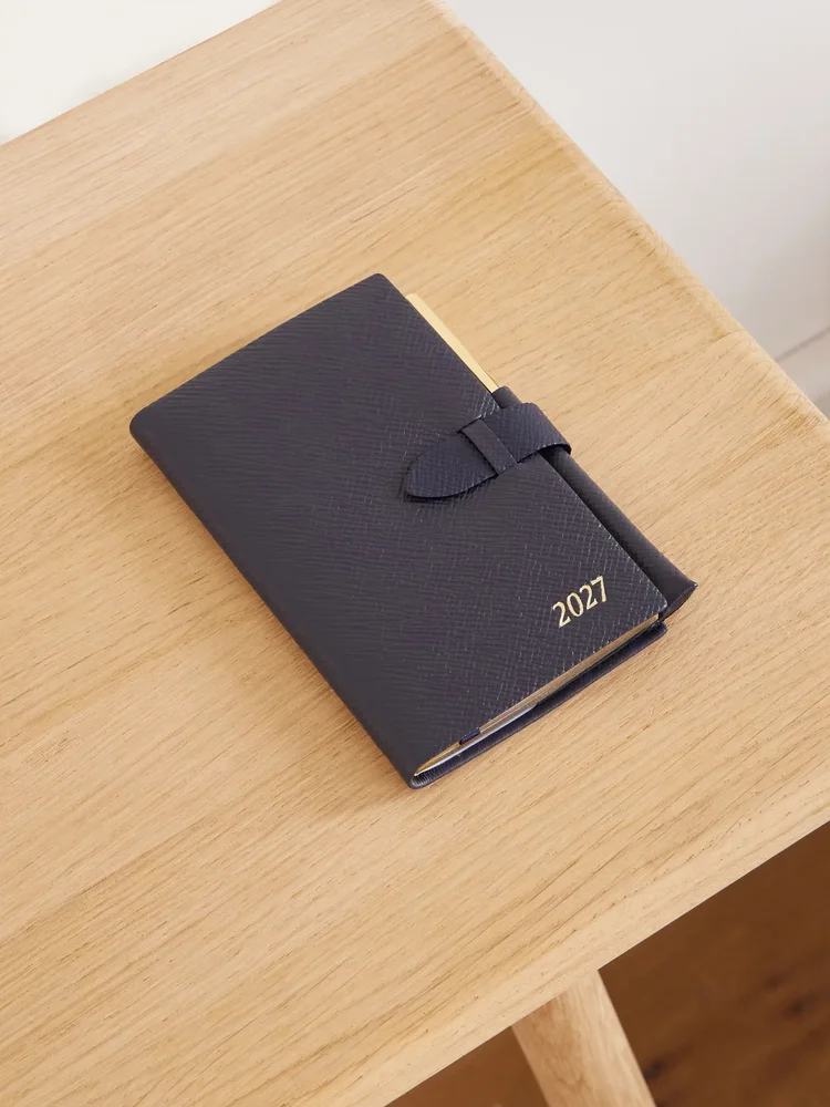 Pastegrain 2027 Panama textured-leather diary with pencil