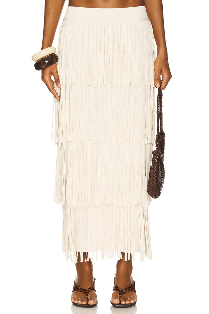 Za Za Knit Fringe Skirt