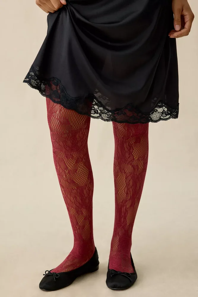 Ophelia Lace Fishnet Tights