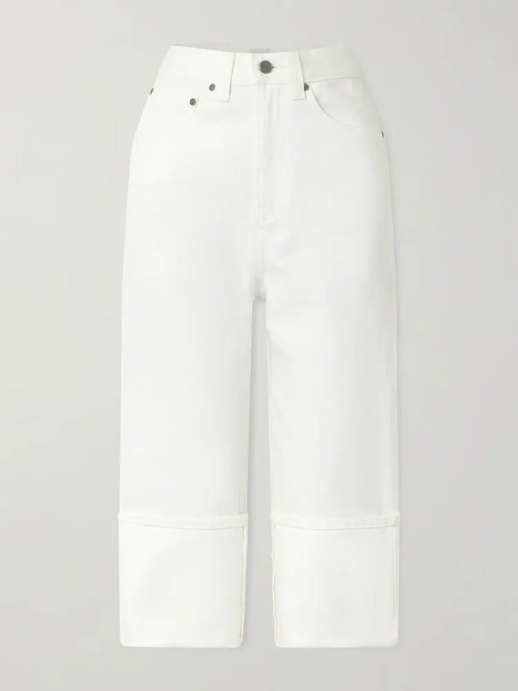 Boyle cropped low-rise straight-leg jeans