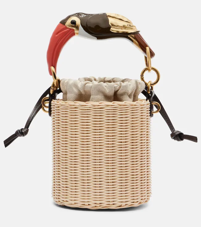 Chloé Tropicus wicker bucket bag
