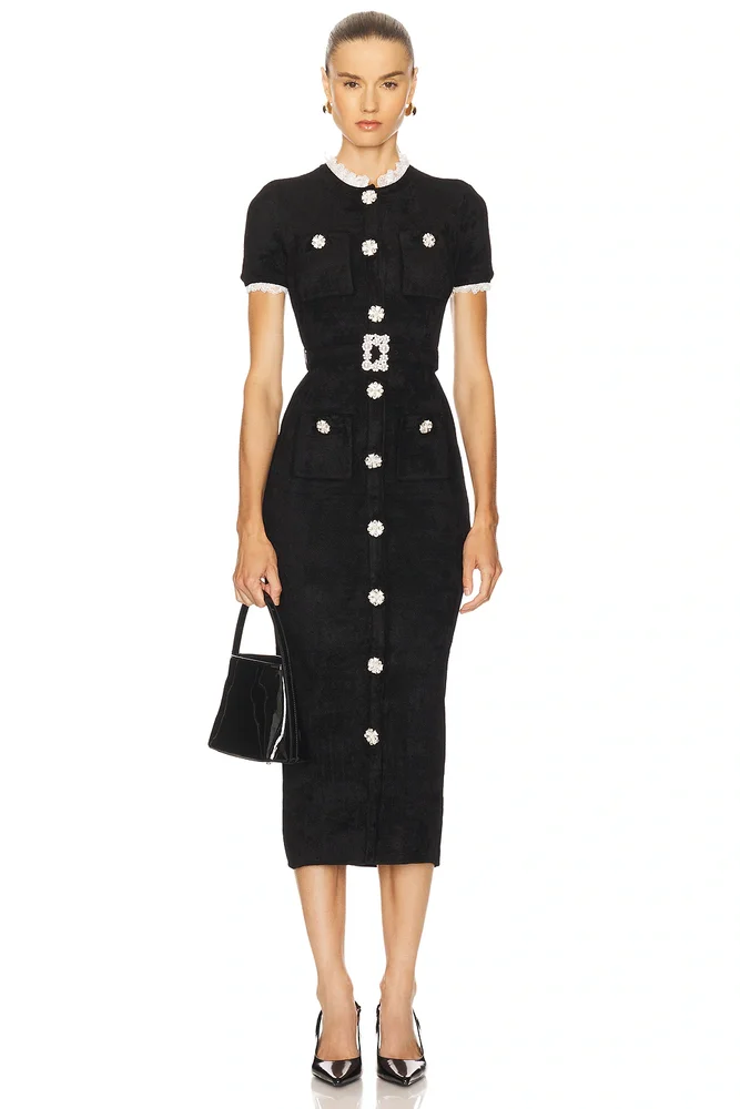 Chenille Knit Midi Dress