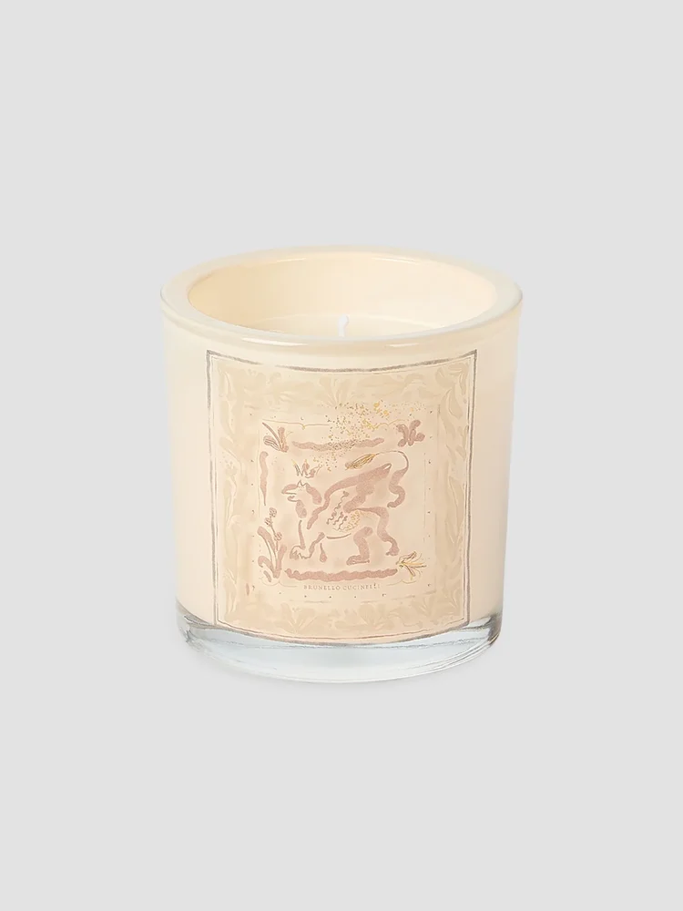 Candle in Glass Holder with Griffin Design