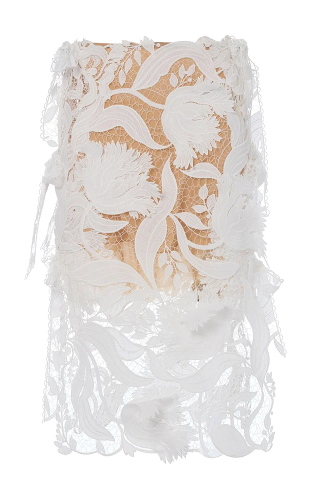 Tulip Lace Knee-Length Skirt