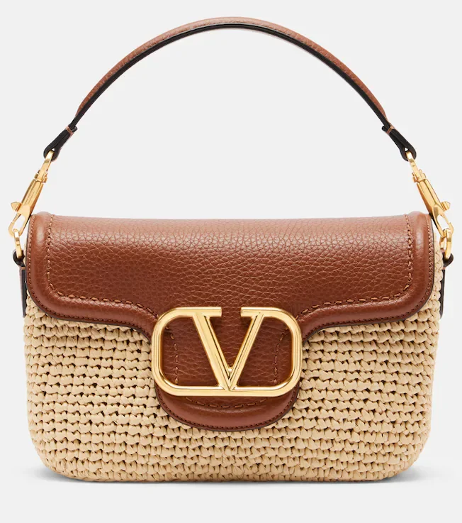 Alltime raffia-effect shoulder bag