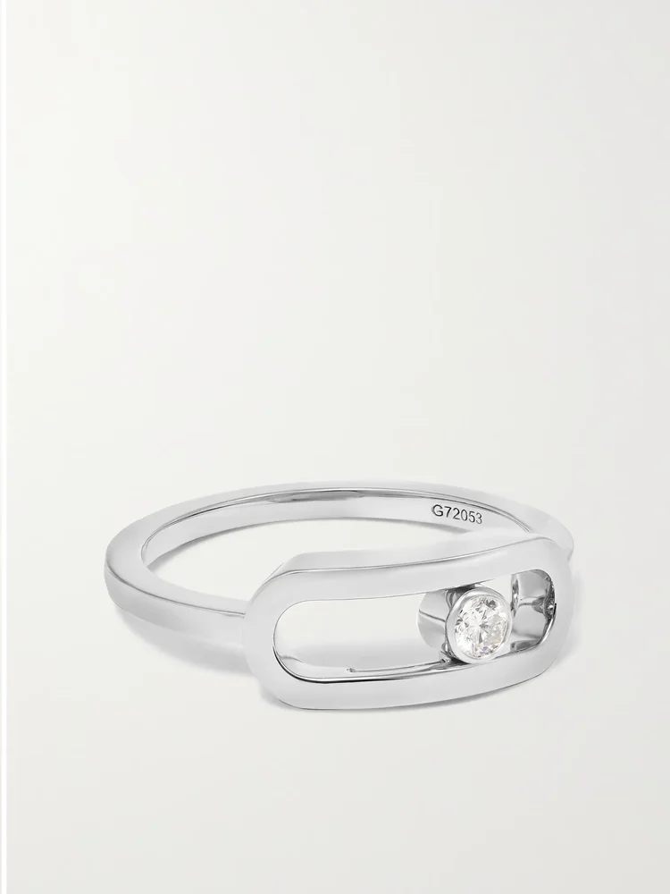 Move Uno 18-karat white gold diamond ring