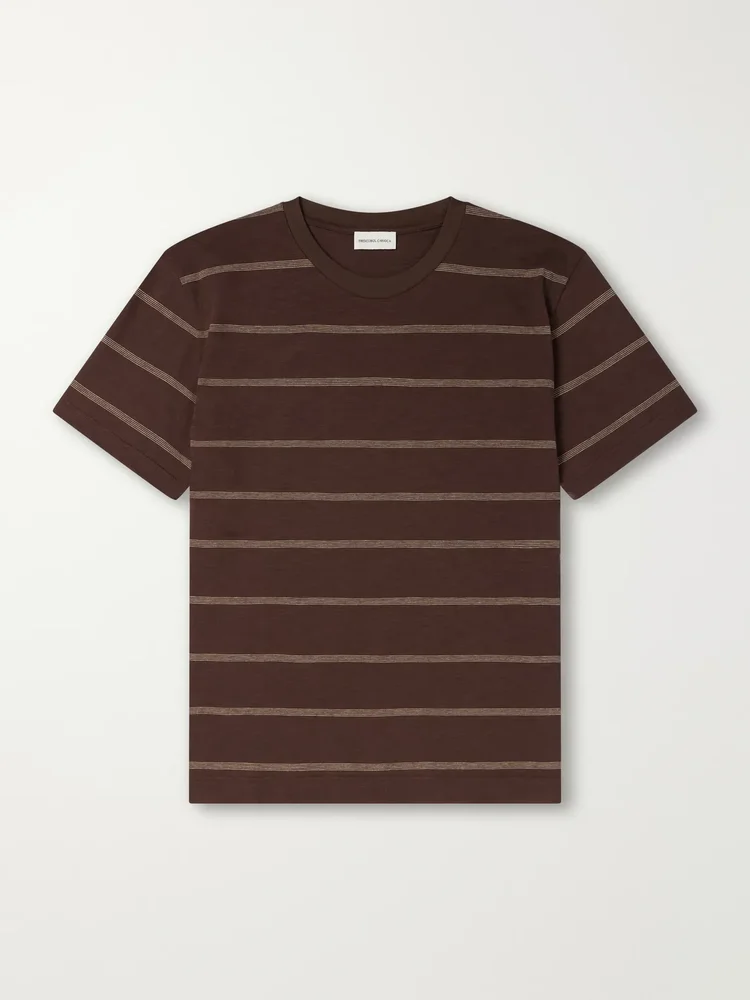 Dinis Striped Cotton-Jersey T-Shirt