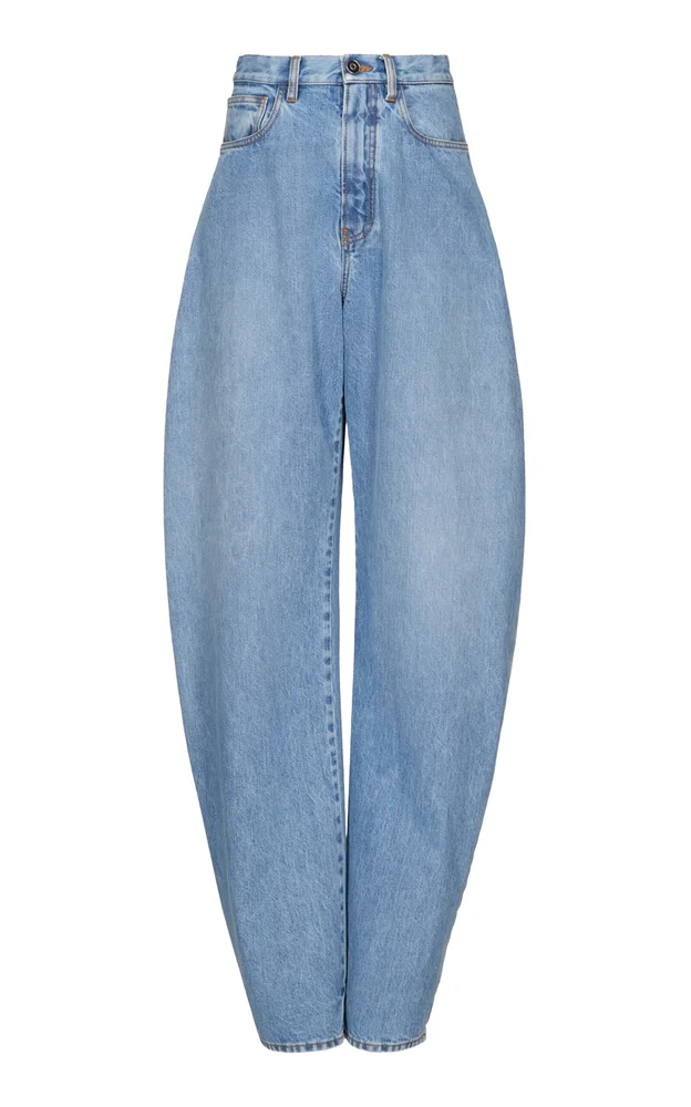 High-Rise Barrel-Leg Jeans