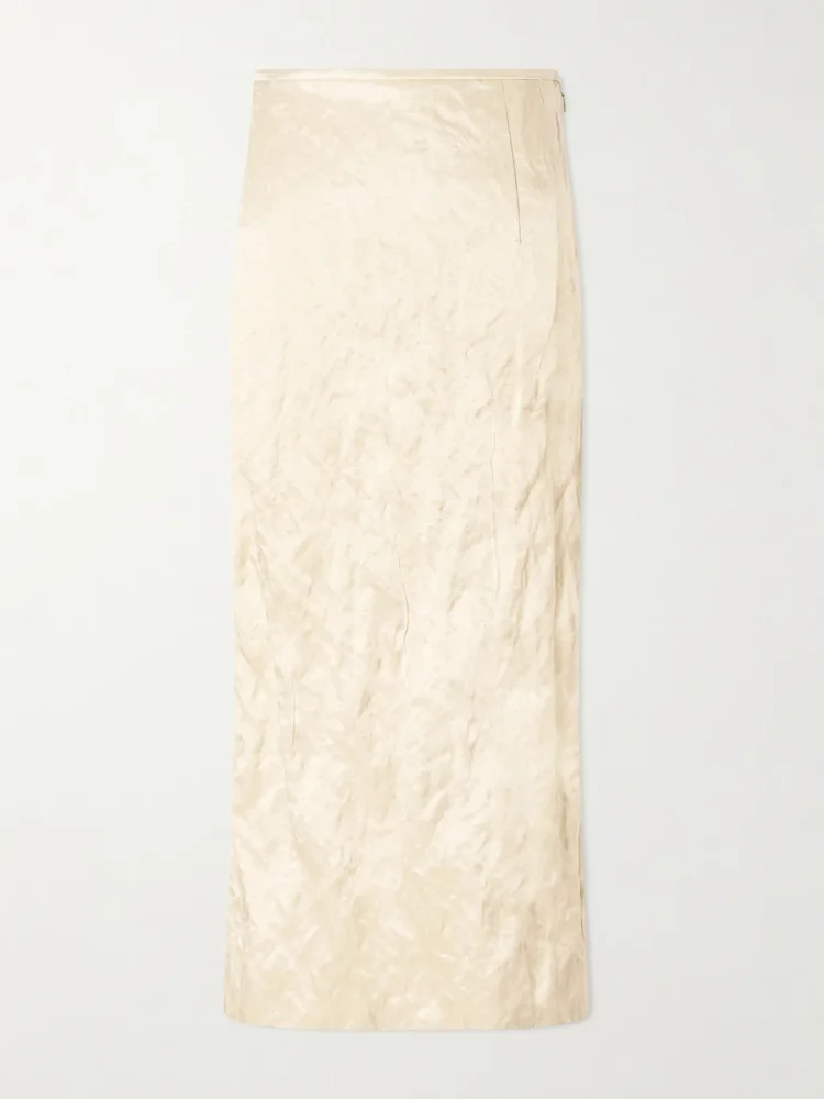 mena cloque cotton blend midi skirt