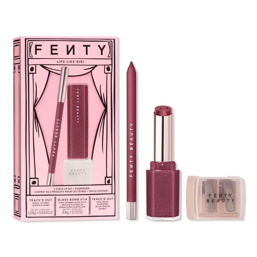 Lipz Like Riri 2-Piece Lip Set + Sharpener Makeup Gift Set