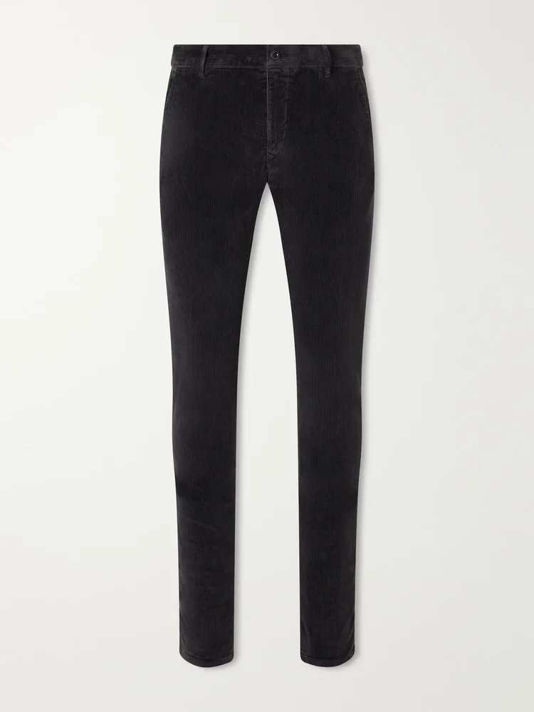 Incotex Straight-Leg Cotton-Blend Corduroy Trousers
