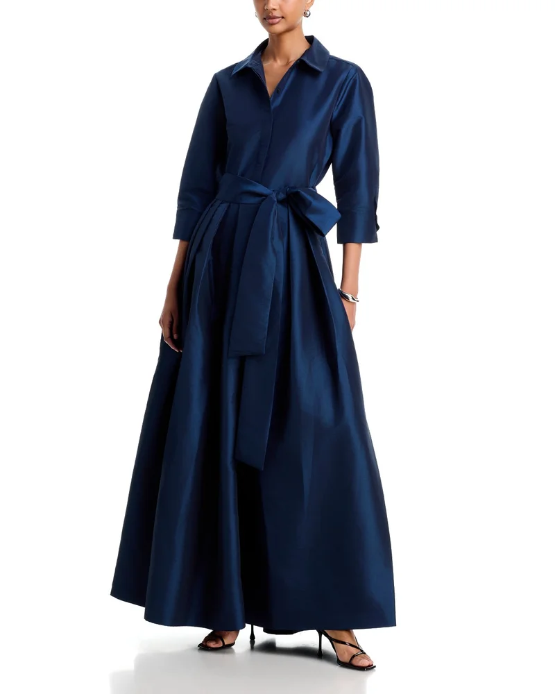 Julip Belted Three Quarter Sleeve Gown