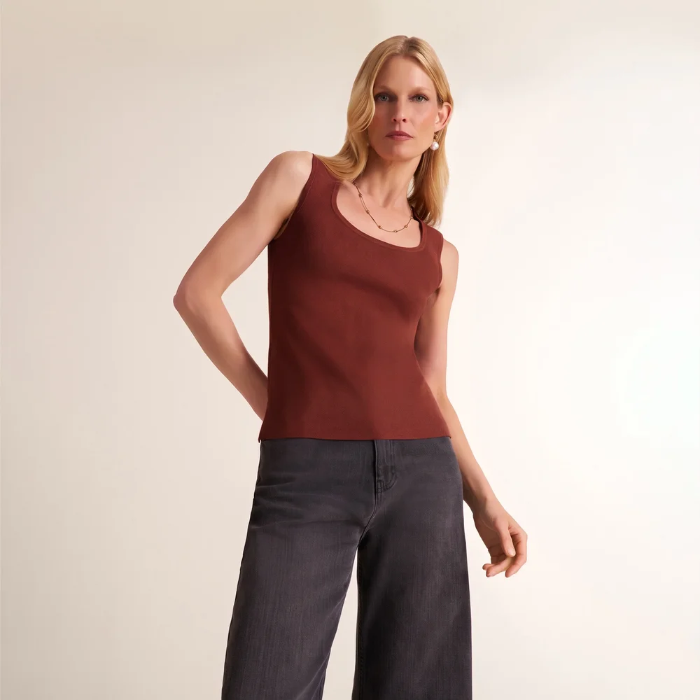 Sabine Sculptural Tank - 365 Stretch Knit