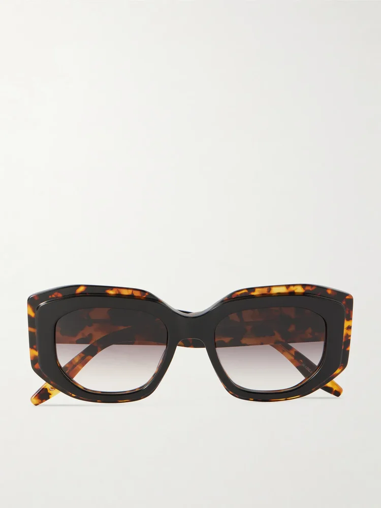 Crescendo square-frame tortoiseshell acetate sunglasses