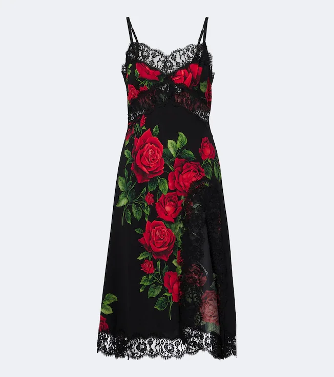 Charmeuse silk and cotton-blend slip dress