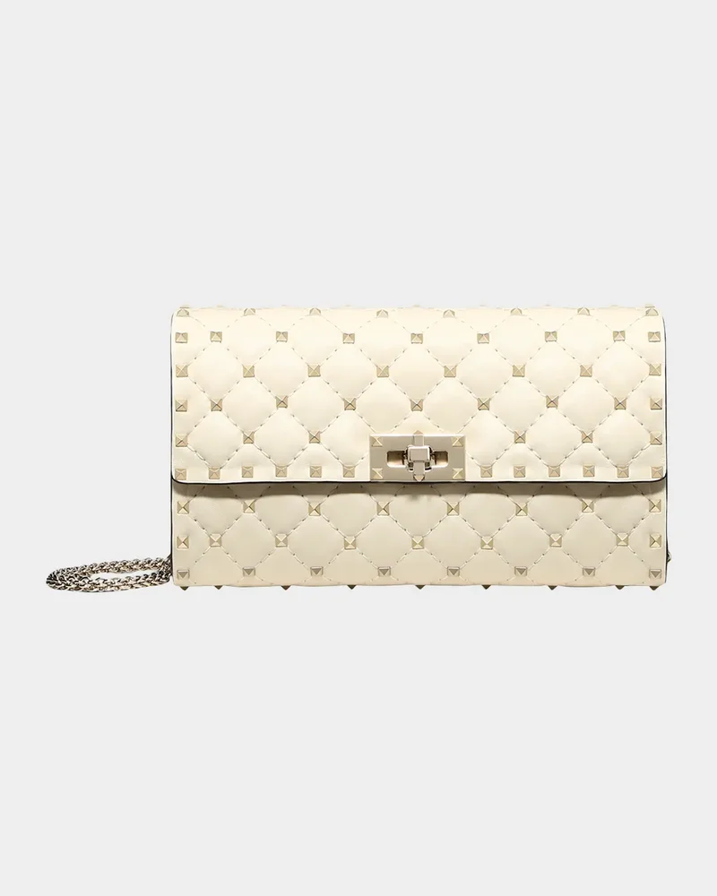 Quilted Rockstud Leather Shoulder Bag