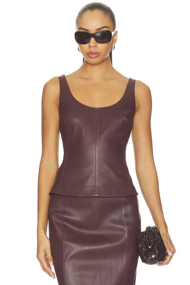 Stretch Leather Top