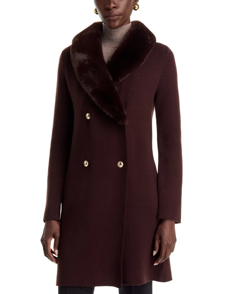 Faux Fur Shawl Collar Jacket