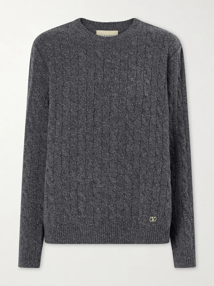 cable knit wool sweater