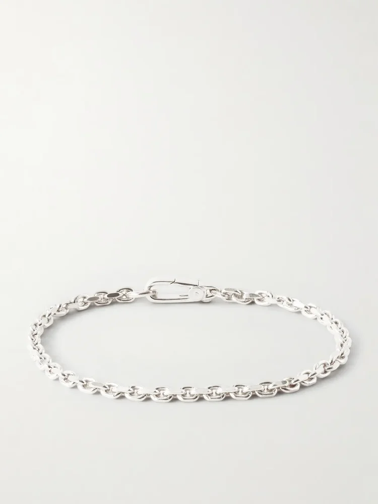Sterling Silver and Emerald Chain Bracelet