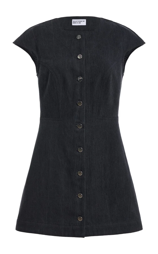 Cap Sleeve Denim Mini Dress